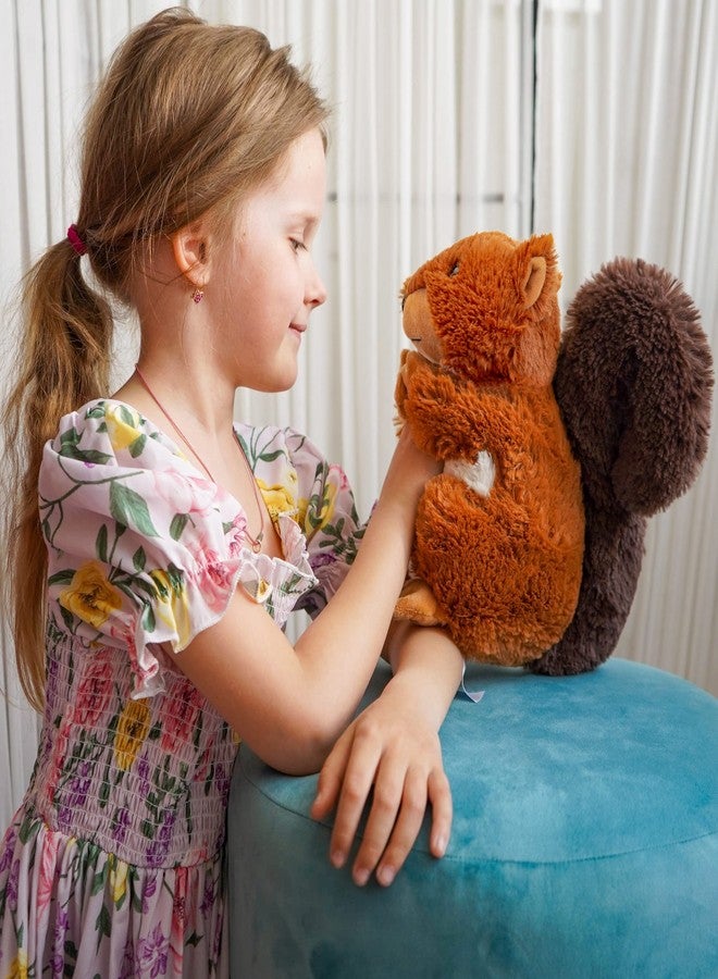 WEIGEDU Plush Squirrel Stuffed Animal, Huggable Furry Squirrel Toy for Kids Birthday Boys Girls Babies Bedtime Gift, 9.5" - Image 2
